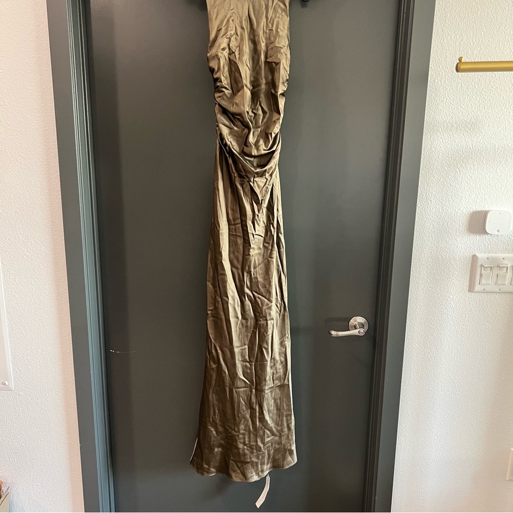 Reformation Anaiis Silk maxi Dress in Morel Size 0 - Picture 4 of 11